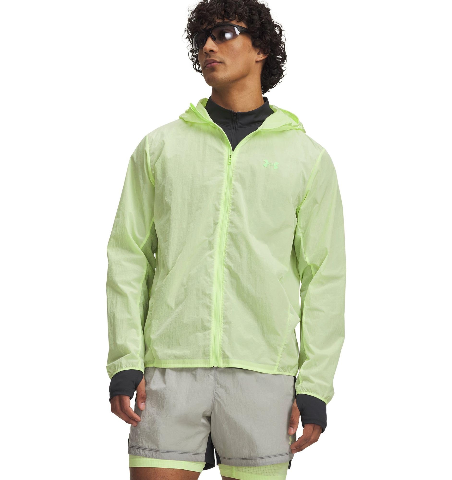 Veste running UA Explor Trail Run Windshell vert S - 2