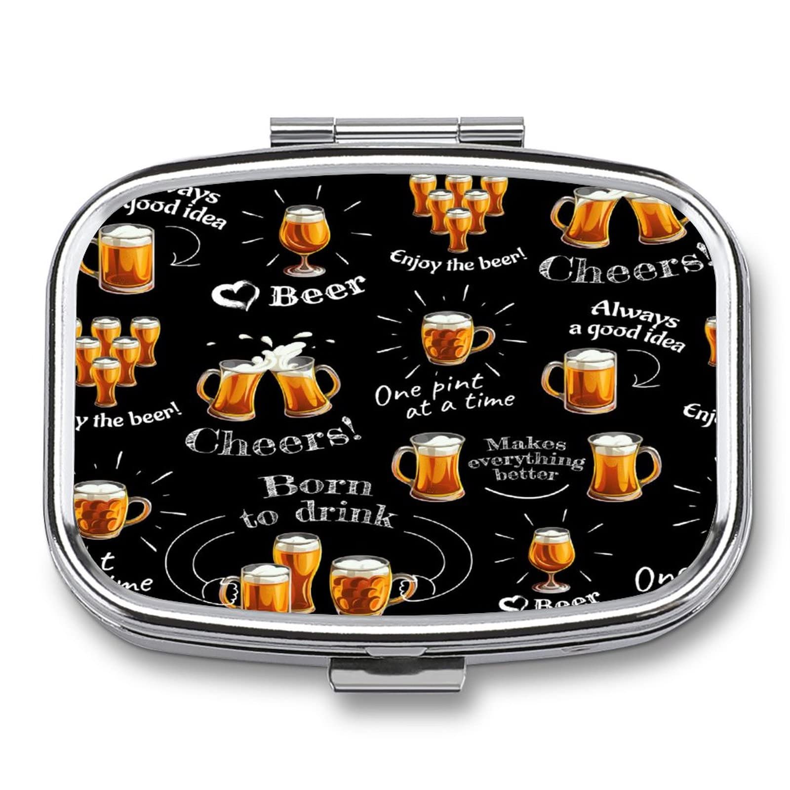 Vitamine pilulier 2 boîte de rangement noire pour gélules et voyage
