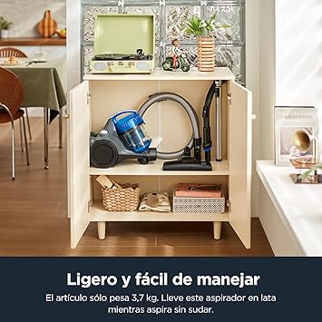 Eureka WhirlWind Aspiradora Sin Bolsa, Aspiradora con Cable Potente y Liviana para Alfombras, Pisos Duros, Pelo de Mascotas y Polvo, Azul3