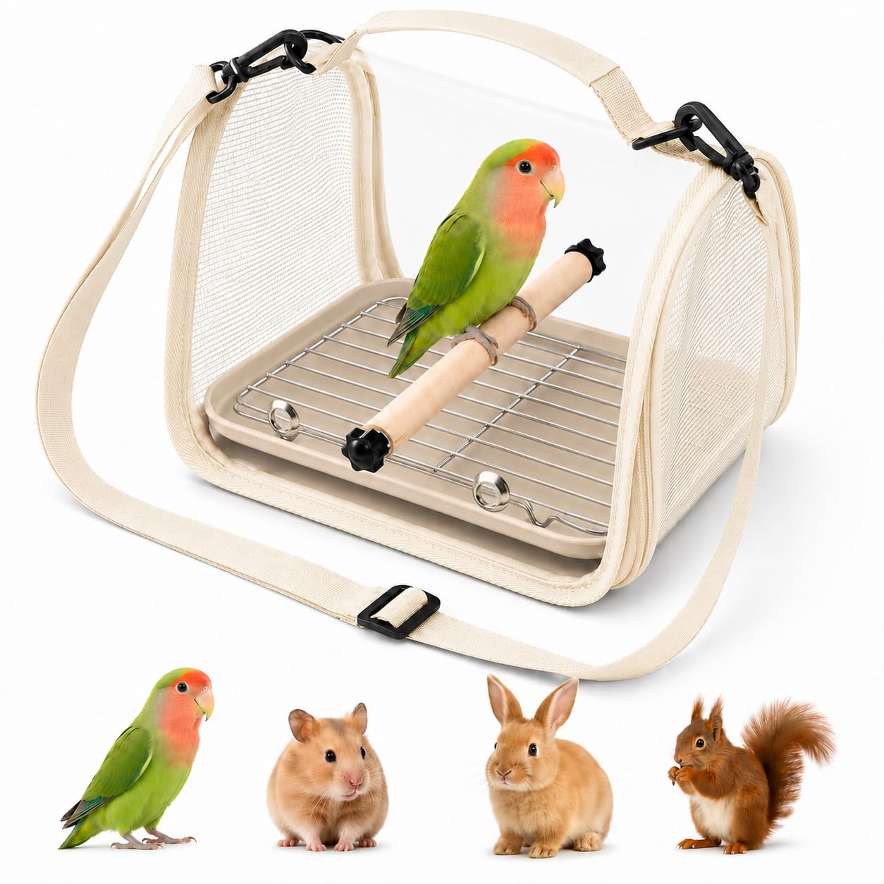Amazon | 鳥 キャリー 鳥用キャリーケース 鳥 キャリーバッグ 止まり木
