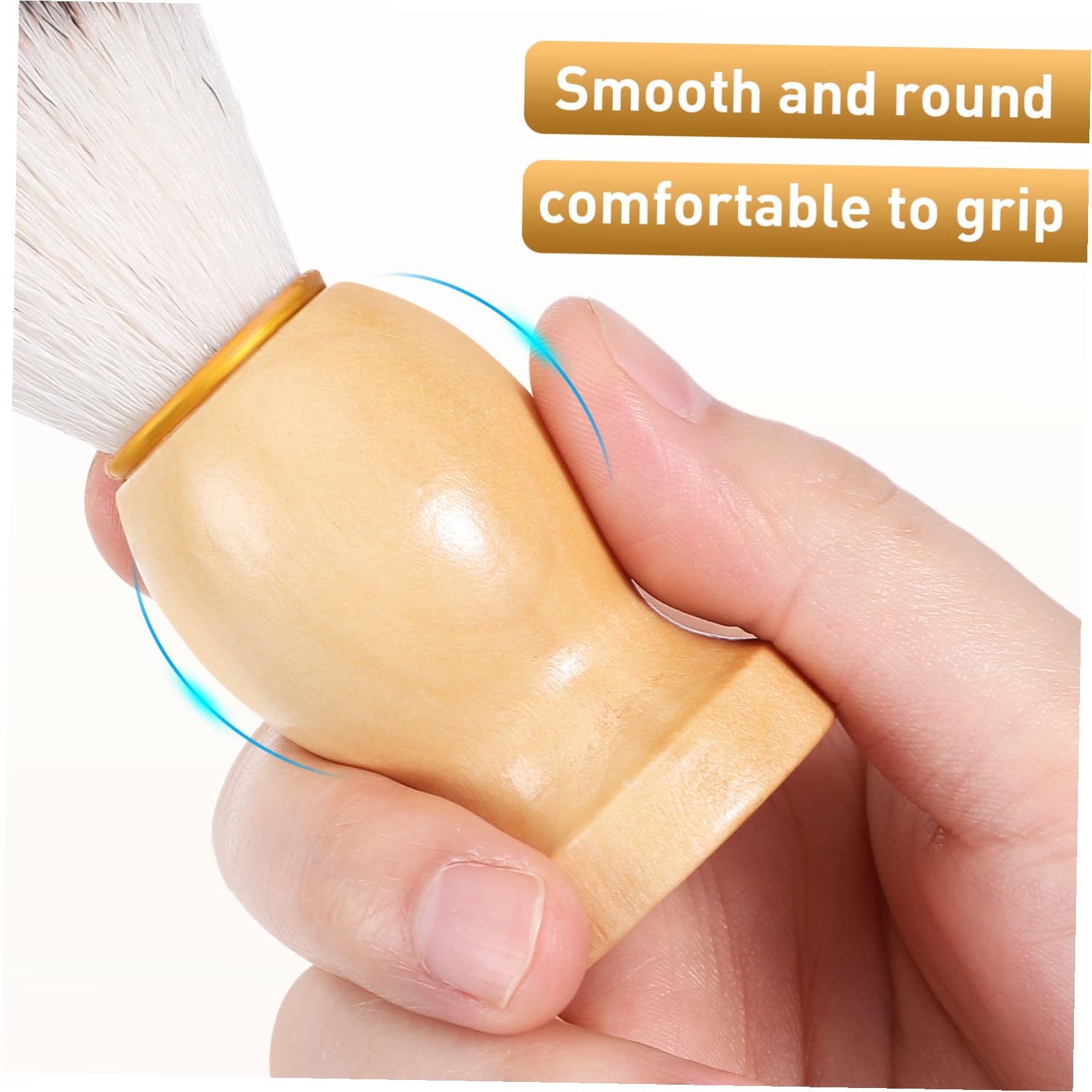 10 Pezzi Spazzola Barba Uomo con Setole Morbide Nylon Manico Ergonomico in Legno Resistente all Acqua per Cura Delicata e Rasatura Precisa Quotidiana Viaggio