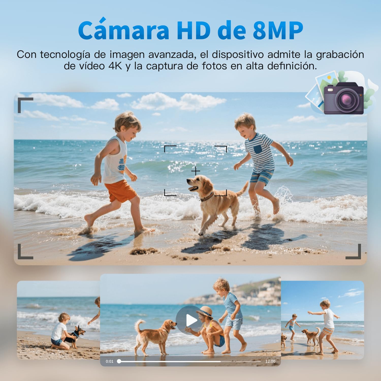 Gafas Inteligentes con IA de 32 GB, Gafas con Cámara Antivibración de 8MP, Compatibles con Grabación de Vídeo, Traducción en Tiempo Real/Reconocimiento de Lentes GPT, Lentes fotocromáticas