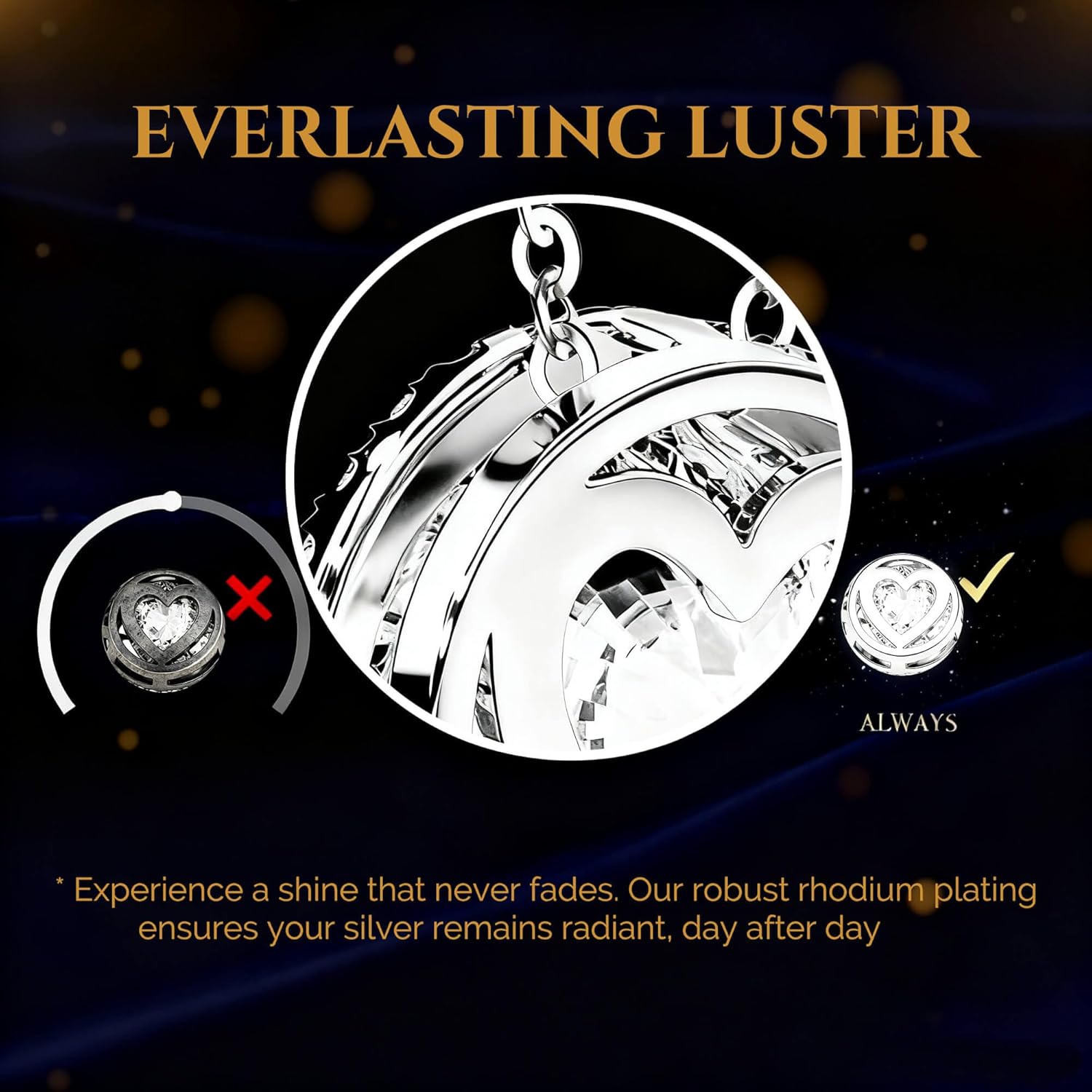 Moissanite Necklace for Women S925 Sterling Silver Jewelry Solitaire Halo Pendant Lab Created Gem for Her Gift for Mothers Day Wedding Anniversary Birthday - to My Wife Daughter Mom Grandma Girlfriend - Image 5