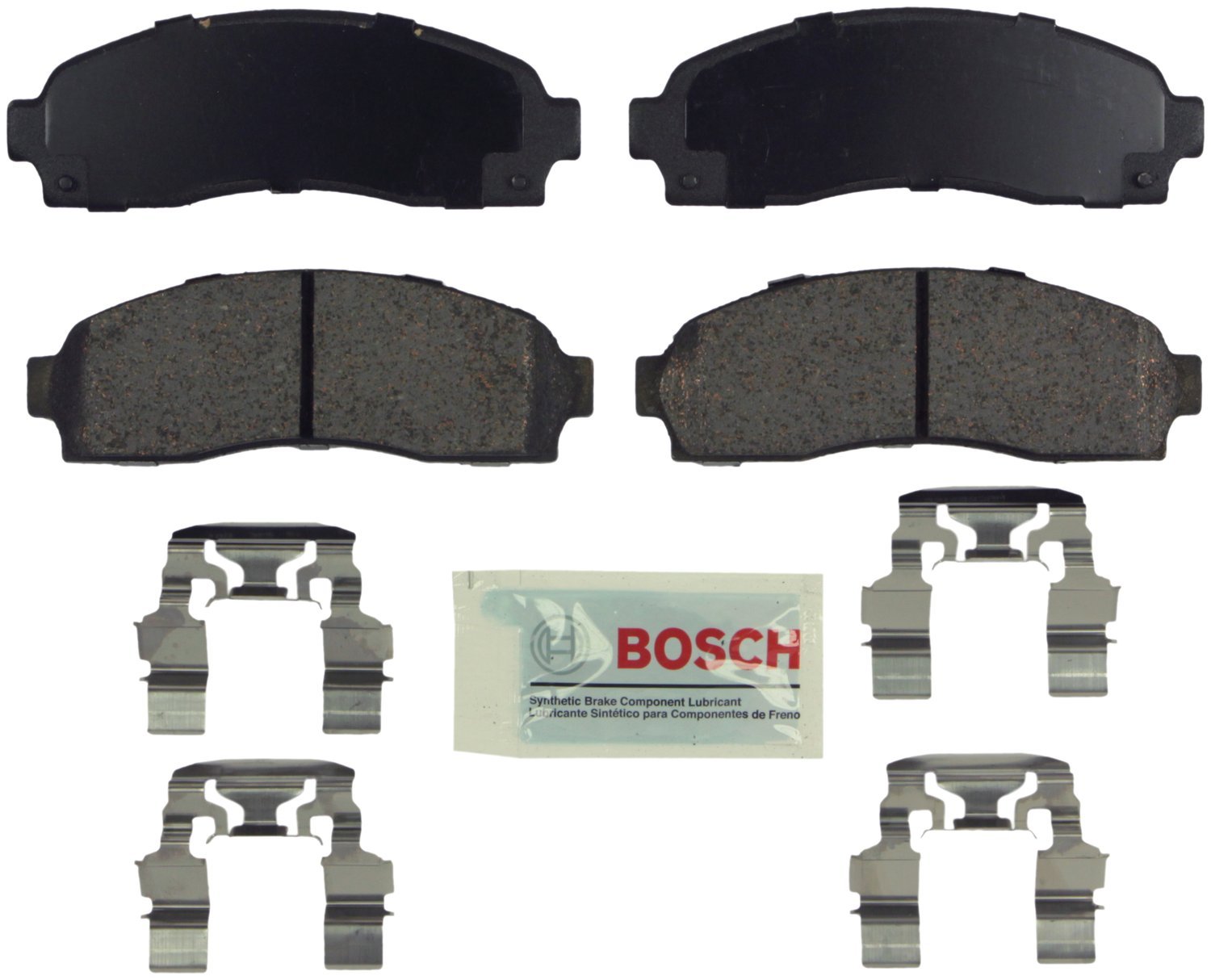 Bosch BE1324H Blue Disc Brake Pad Set with Hardware - FRONT — view 66