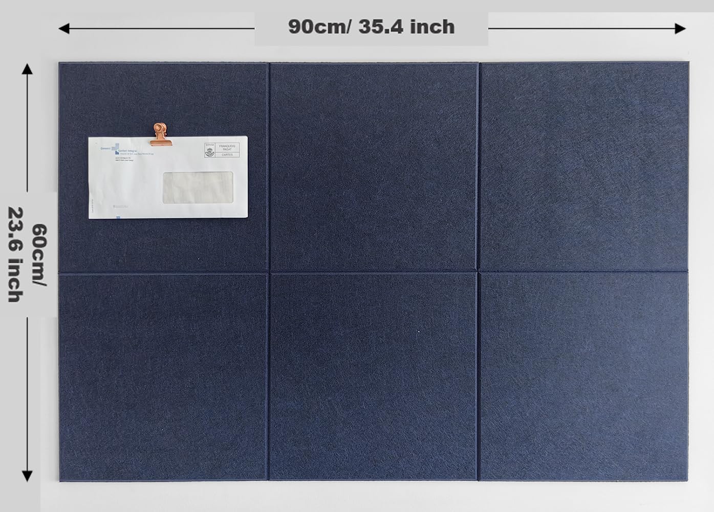 Puxinargo Filz-Wandfliesen-Set, 12 Stück (30x30 Cm) – Korktafel-Alternative, Schalldämmend, Mit Abnehmbaren Klebestreifen, Grau