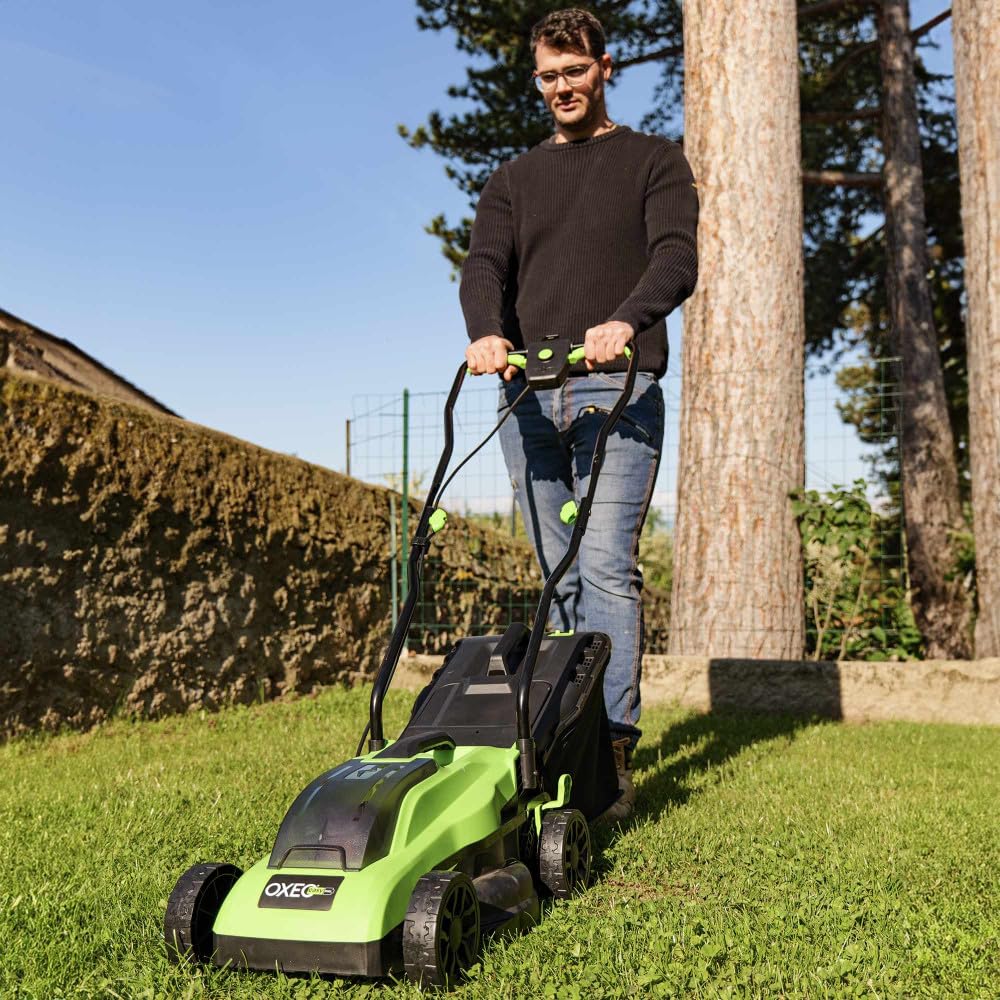 Tondeuse à gazon sans fil batterie 18V - Largeur 33cm - Hauteur coupe 25-65mm - Surface 280m² - Batterie grande capacité 4Ah
