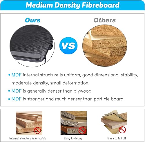 Miniatura 19 de Slendor Escritorio para laptop, soporte ajustable para laptop, mesa de cama plegable, escritorio de regazo portátil, soporte plegable para cuaderno