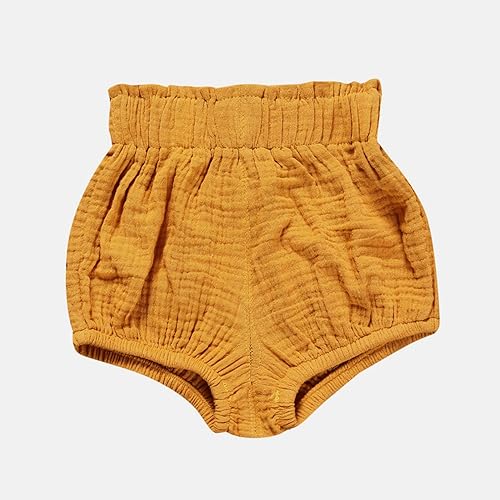 Miniatura 4 de Conjunto de 3 piezas de pantalones cortos para recién nacidos, para bebés, niñas y niños, mezcla de lino y algodón, lindos pantalones cortos