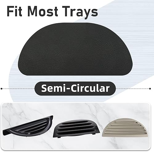 Miniatura 6 de LOPNUR Bandeja de goteo para refrigerador, paquete de 2 atrapador de goteo para refrigerador, dispensador de agua para refrigerador, tapete