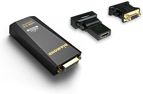Miniatura 8 de Diamond Multimedia Adaptador de gráficos de video USBUSB-CTB3 a VGADVIHDMI hasta 1920x10801600x1200. Windows 11,10, 8.1, 8, 7, XP, MAC OS y Android