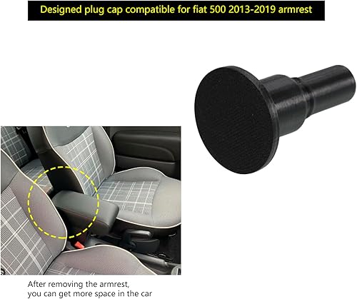 Miniatura 3 de Tapa de enchufe para reposabrazos compatible con Fiat 500 2013-2019 (individual)