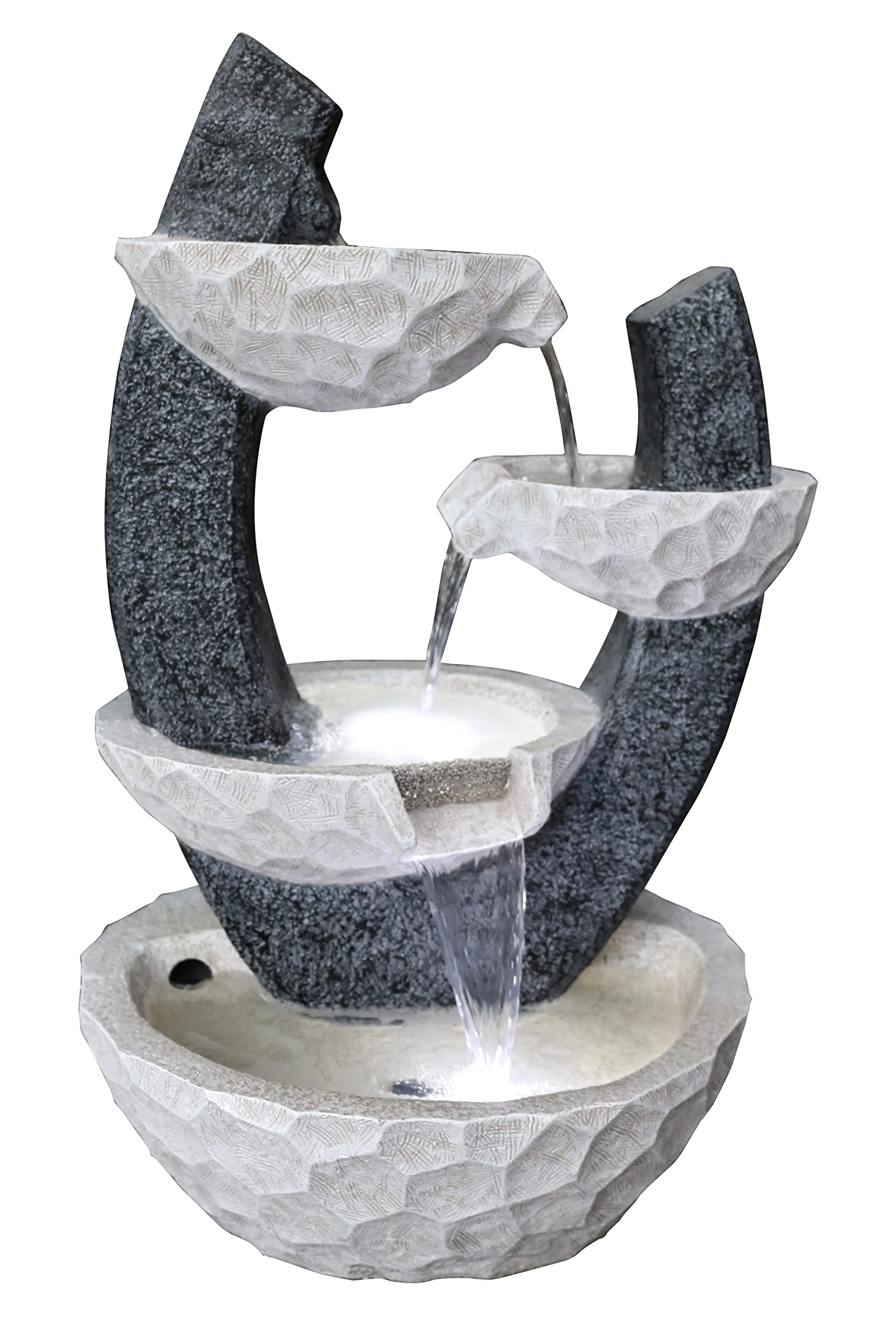 Garden Art Decorative Poly Resin Fountain with Led Light and Motor| Best Indoor Outdoor Home, Office, Garden Décor (DW209040)-image-28
