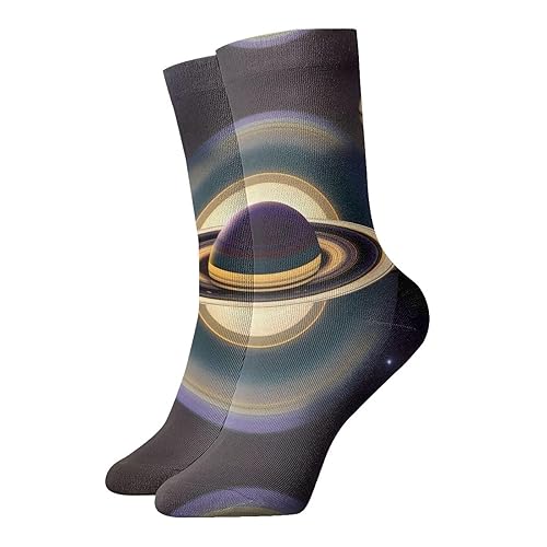 Beautiful Saturn Printed Warm Mid-Calf Socks Comfortable, Breathable, Skin-Friendly, Versatile