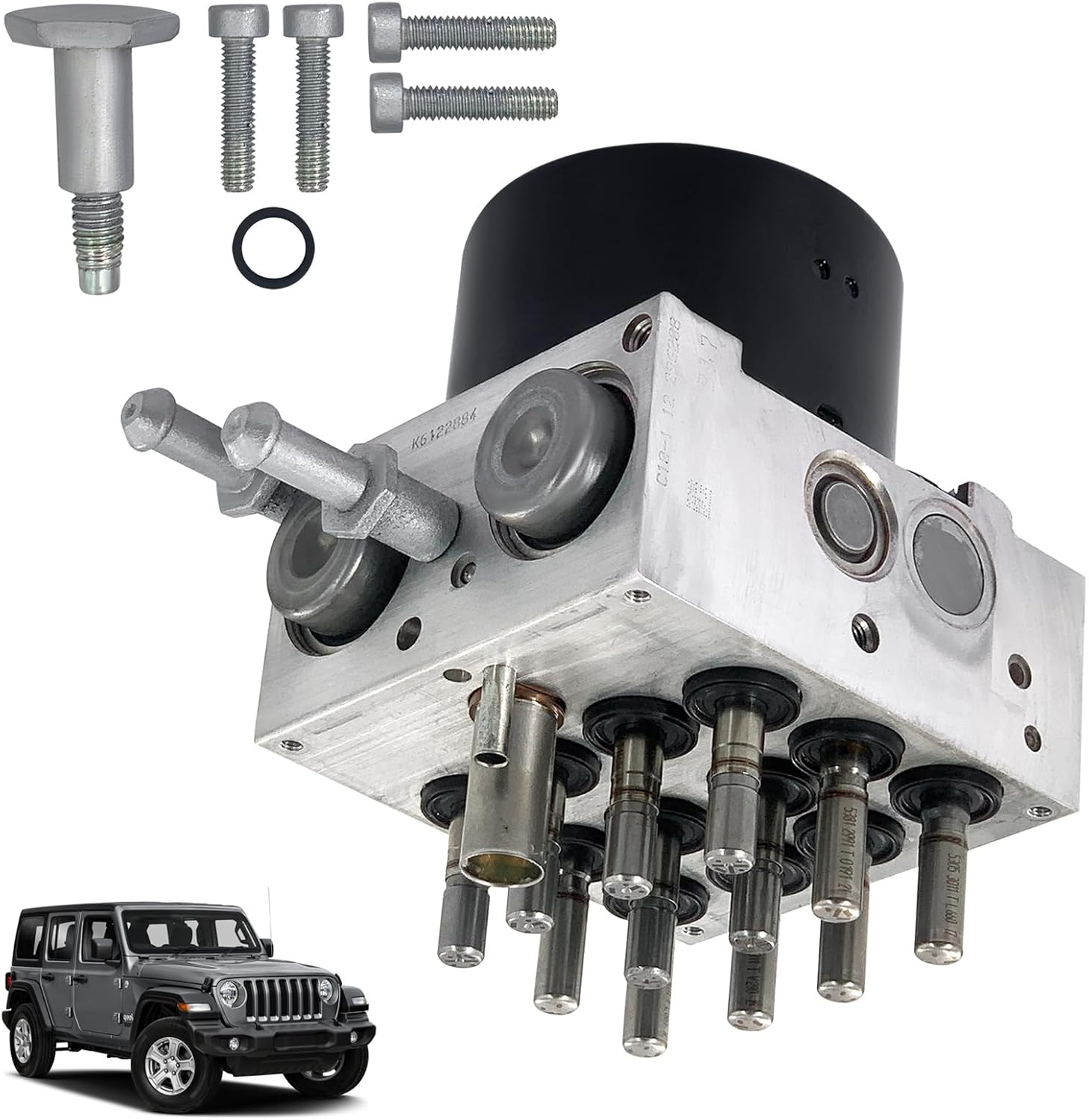 ABS Anti-Lock Brake Control Pump Compatible with Jeep Wrangler 2012-2018 V6 3.6L and 3.8L, Replaces 68067457AA 68003363AA 68003363AE 68030936AB
