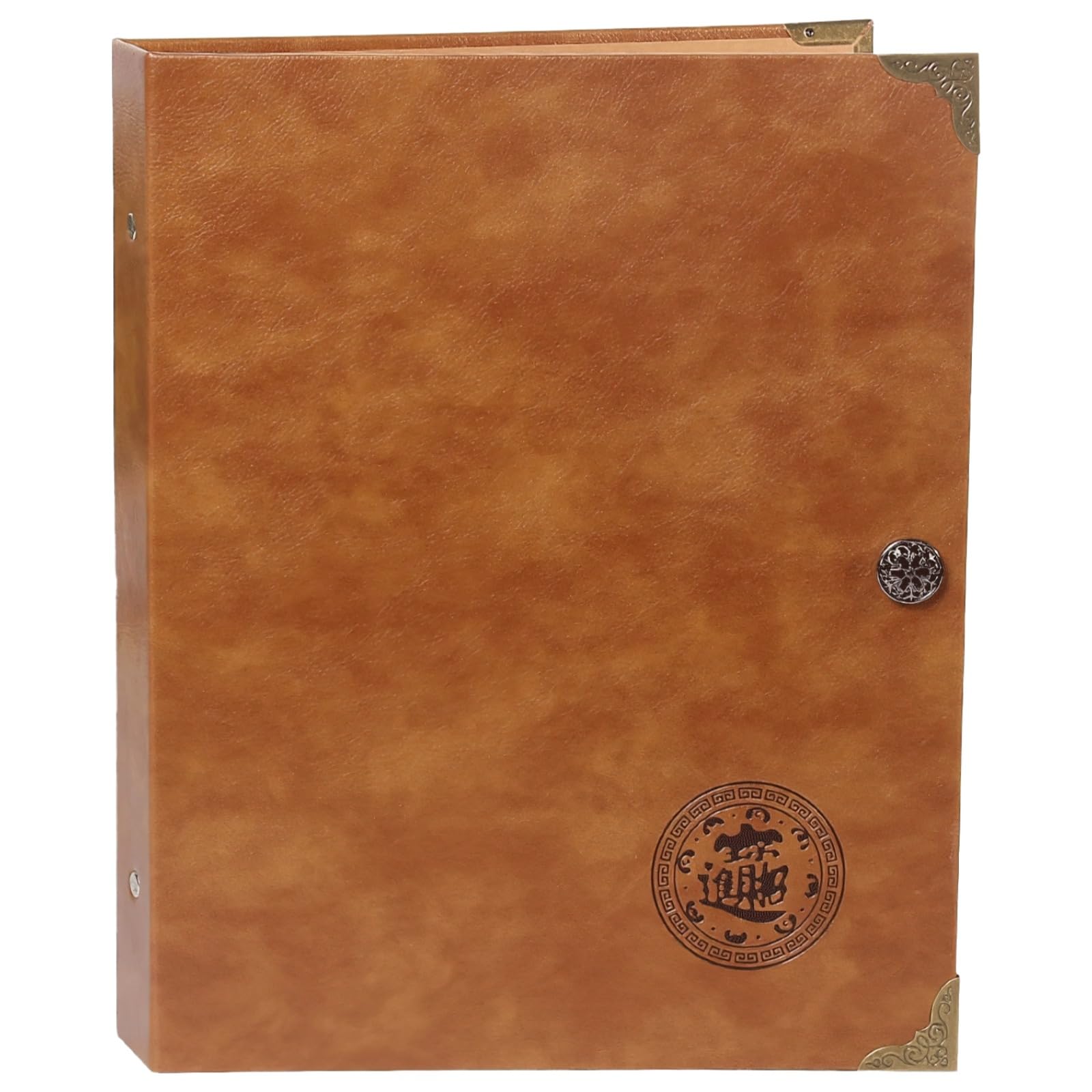 Raccoglitore di banconote con 120 tasche, con 40 pagine trasparenti, copertina in pelle PU, design in rilievo marrone, capacità 240 banconote, per collezionisti e appassionati di valuta