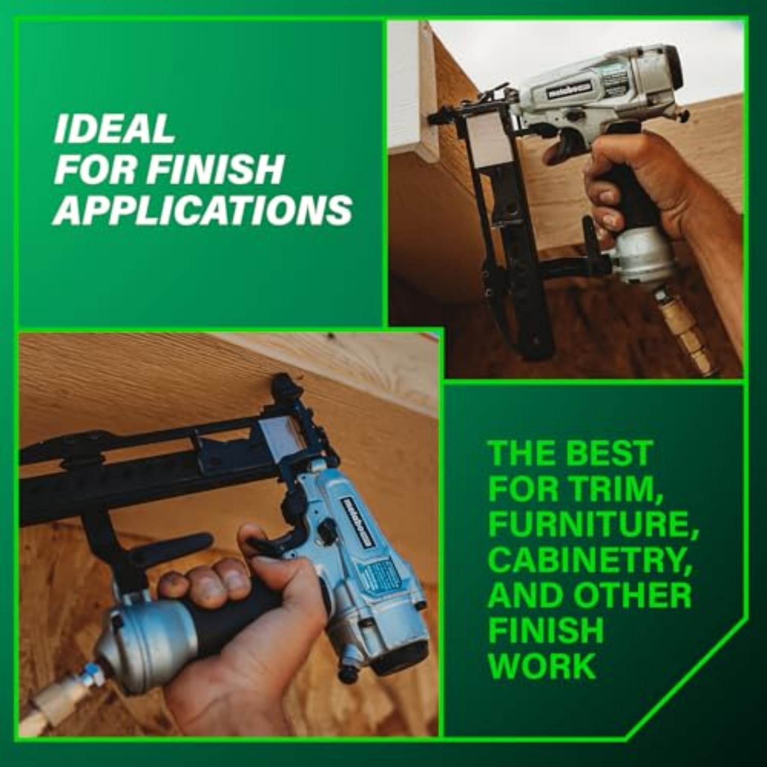 Metabo HPT Wide Crown Stapler, Pro-Preferred Pneumatic Power Nailers, Lathing Tool For Sheathing & Insulation, Quick Response, 16 Gauge, Up To 150 1