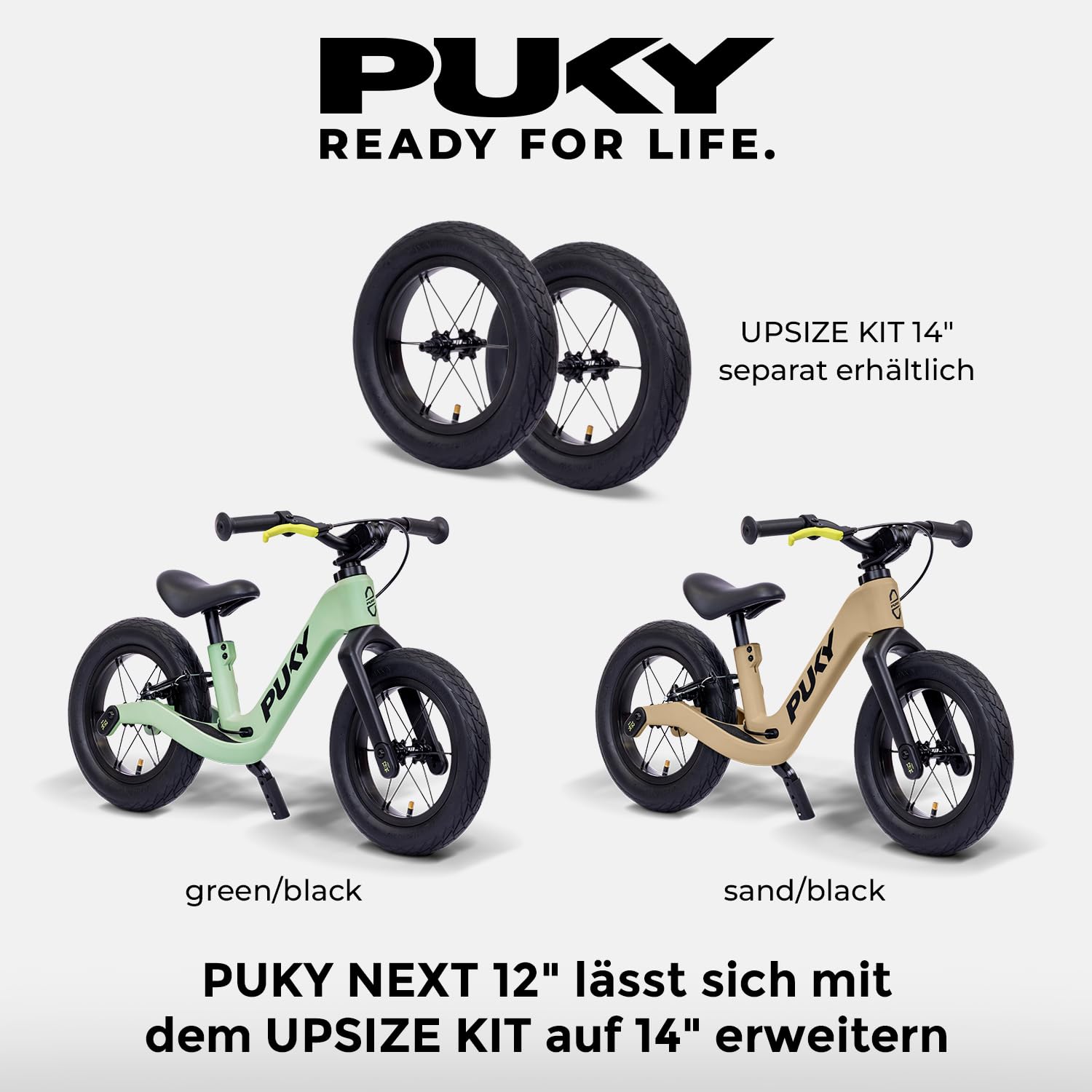 PUKY Next Product of The Year 2025 Vélo d'apprentissage réglable en hauteur à partir de 2 ans – 6 ans – Vélo d'apprentissage avec frein et poignées de guidon de sécurité