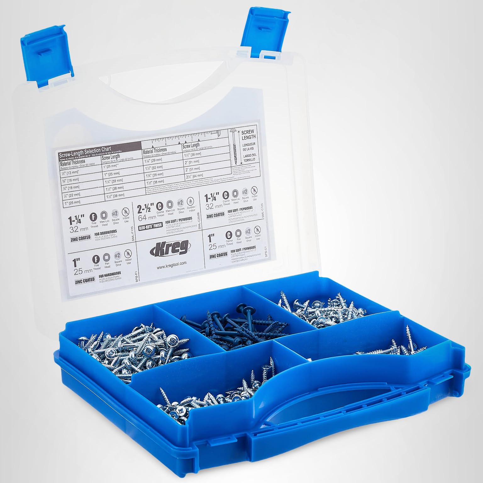Kreg SK03 Pocket-Hole Screw Kit in 5 Sizes - for Kreg Joinery