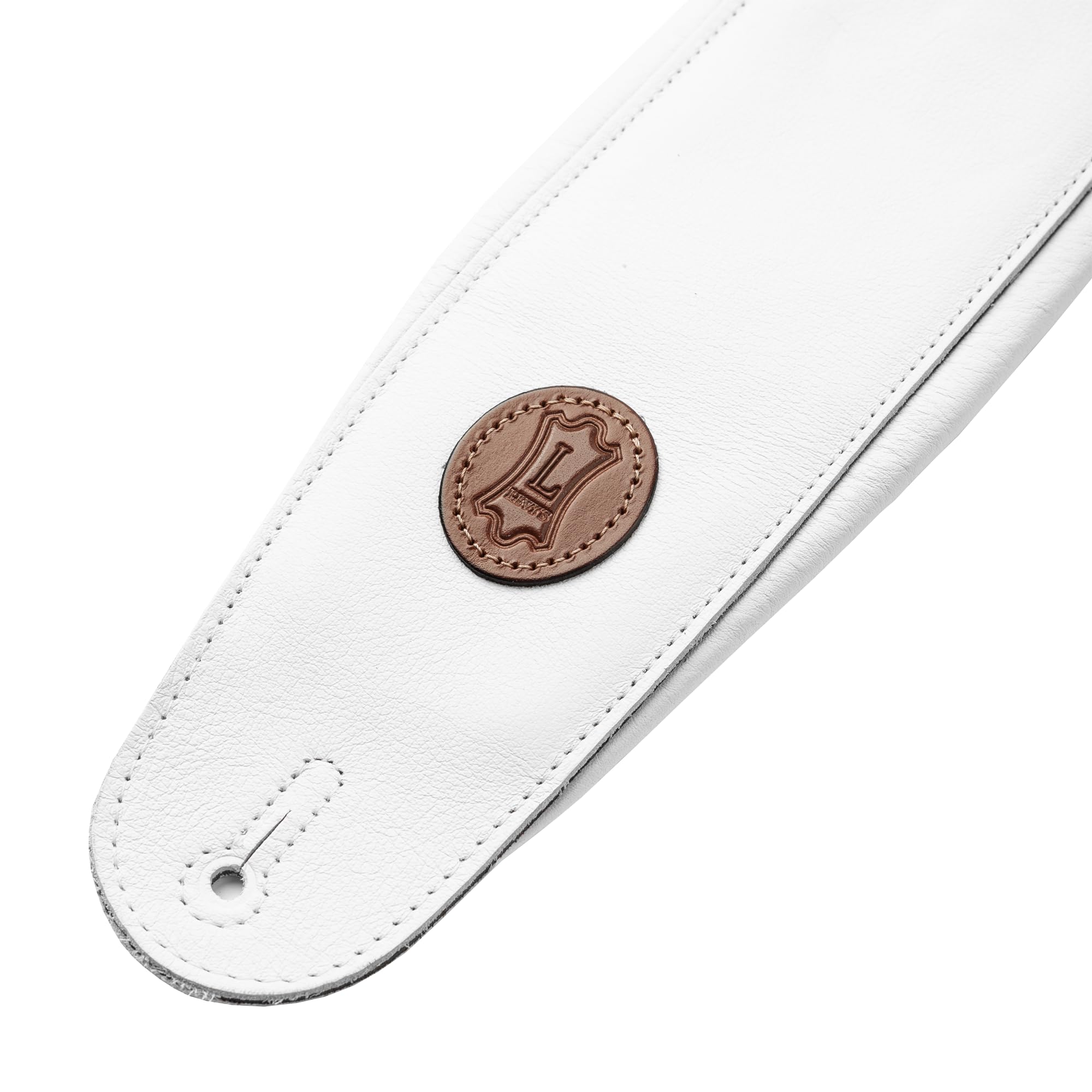 Levy's Leathers Ledergurt für Gitarre oder Bass | Breite 11 cm | Weiß | (MSS2-4-WHT)
