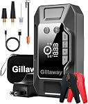 Gillaway Q11 4000A Jump Starter, Portable Car Jump Starter with Air Compressor, 150PSI Car Battery Jump Starter (9.0 Gas/8.0L Diesel), 12V Jump Box Car Battery Jumper Starter with Large LCD Display
