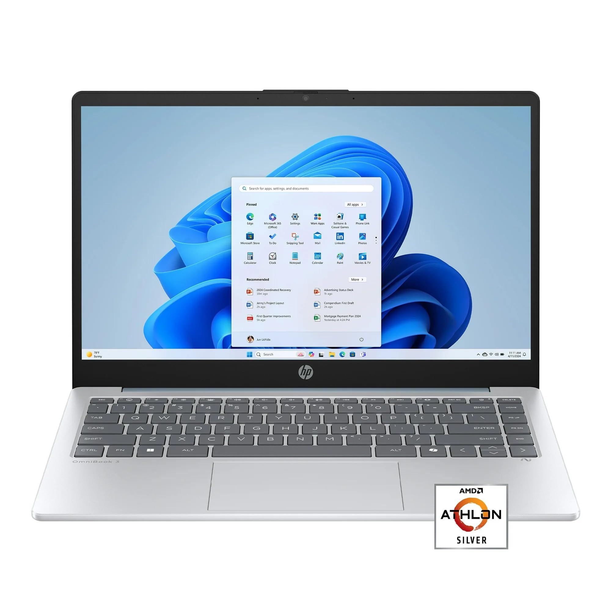 Amazon.com: HP 14'' HD Business Laptop, AMD Athlon 7120, 4GB RAM