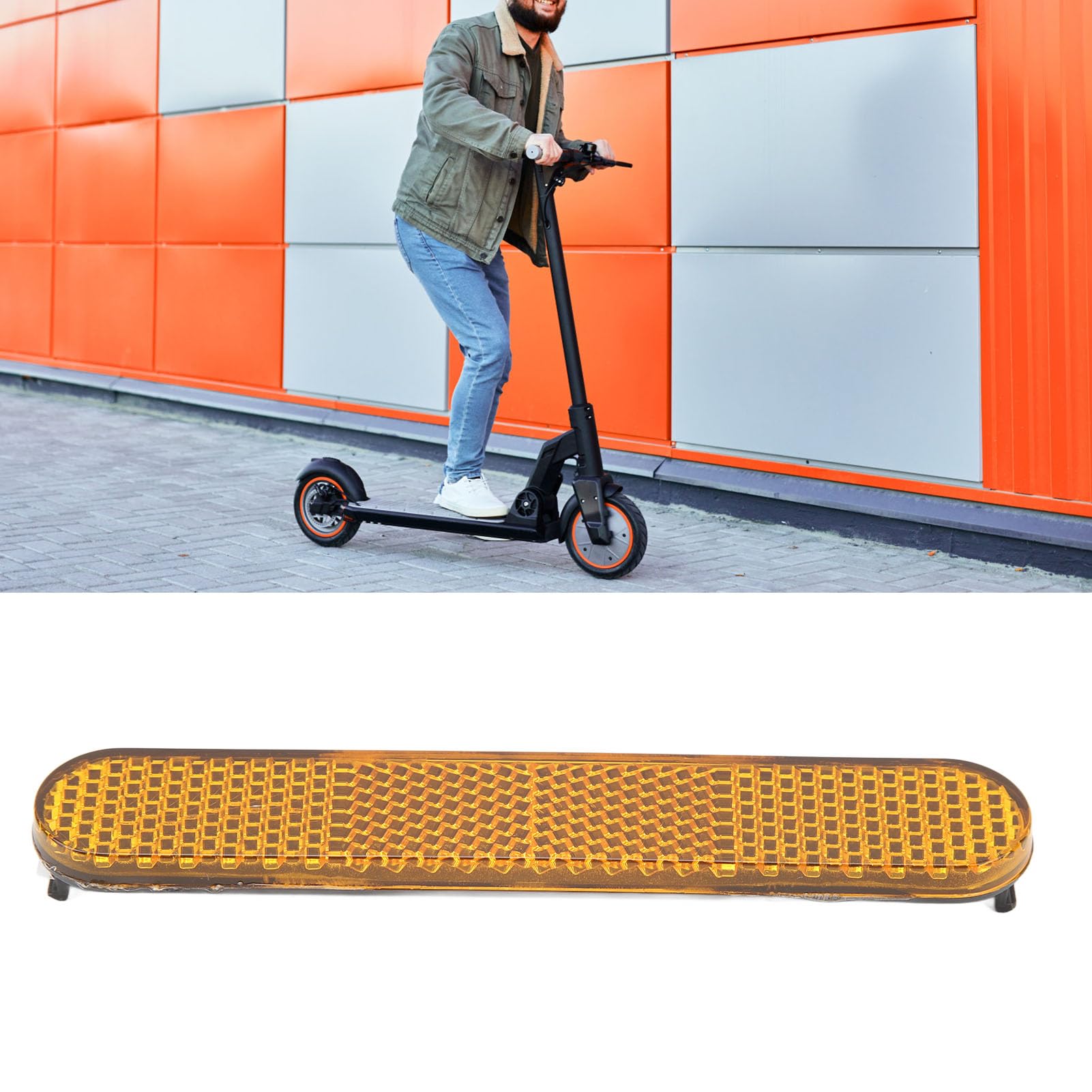 VGEBY Ruota Posteriore per Scooter Elettrico 2 Pezzi, Guscio Decorativo Protettivo Riflettente per Copertura per Scooter Elettrico Mi 4PRO Giallo