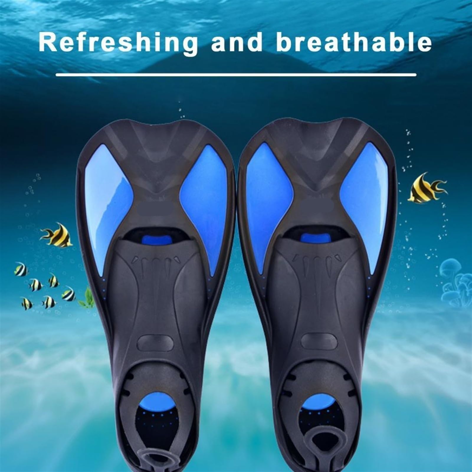 Palmes de plongée Palmes d'entraînement à la natation Palmes de plongée professionnelles Palmes à lame courte Palmes de renforcement musculaire des jambes Palmes de natation Adulte Fins(Black,2XS)