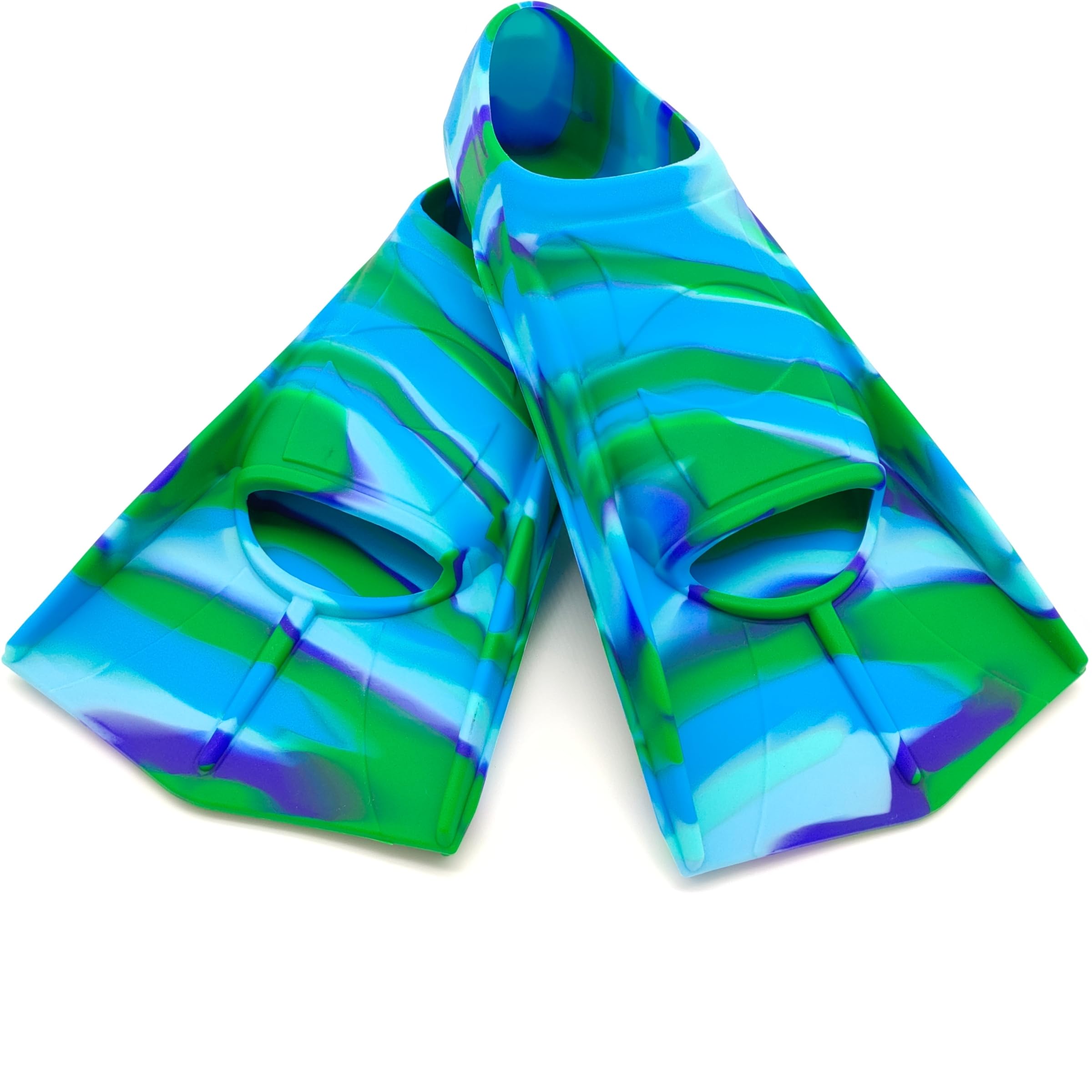 Schwimm-Trainingsflossen, bequeme Silikonflossen zum Schwimmen und Tauchen, Größe geeignet für Kinder, Mädchen, Jungen, Erwachsene