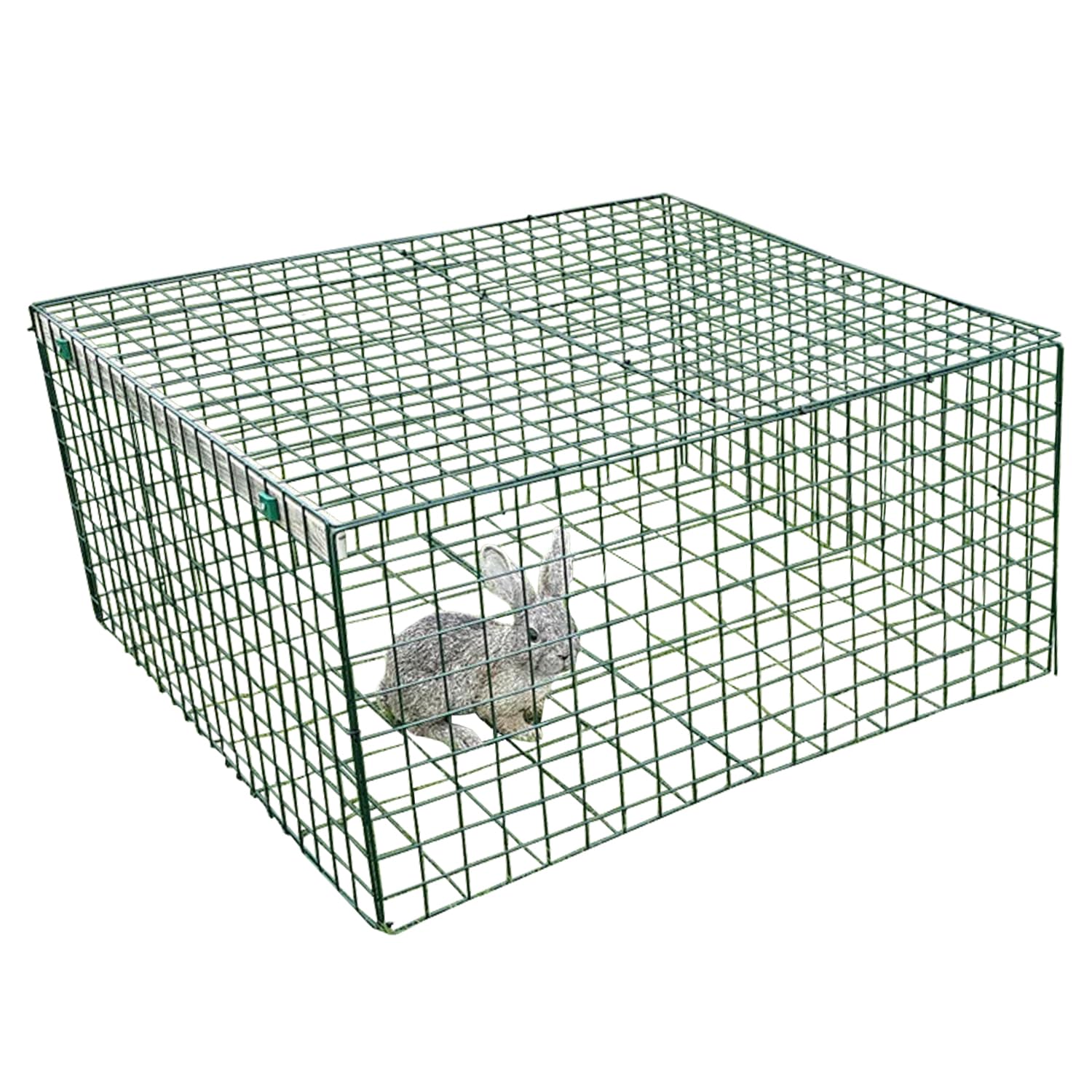 P Dot Wolf Foldable Rabbit Run - 1m x 2m Rabbit Playpen - Large Rabbit Cage - Metal Fence Panels for Bunnies - Small Animal Playpen for Indoor or Outdoor Use - Large Rabbit Hutch - Outdoor Rabbit Run