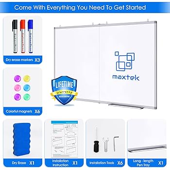 Amazon.com : White Board Dry Erase 60 x 36，maxtek Large