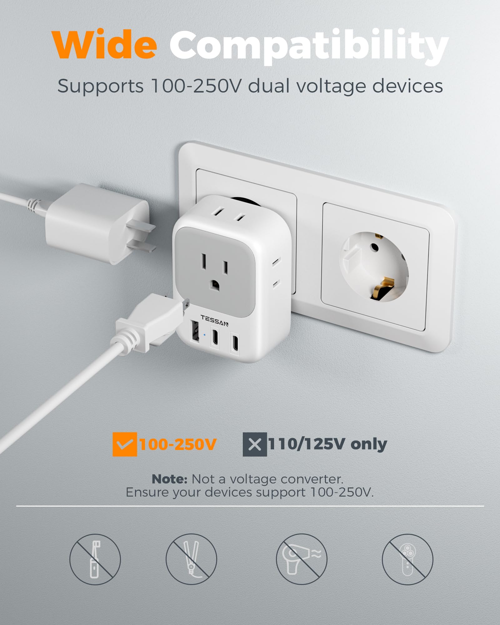 Adaptador De Enchufe Sumexr SX-ZH1 110V/220V