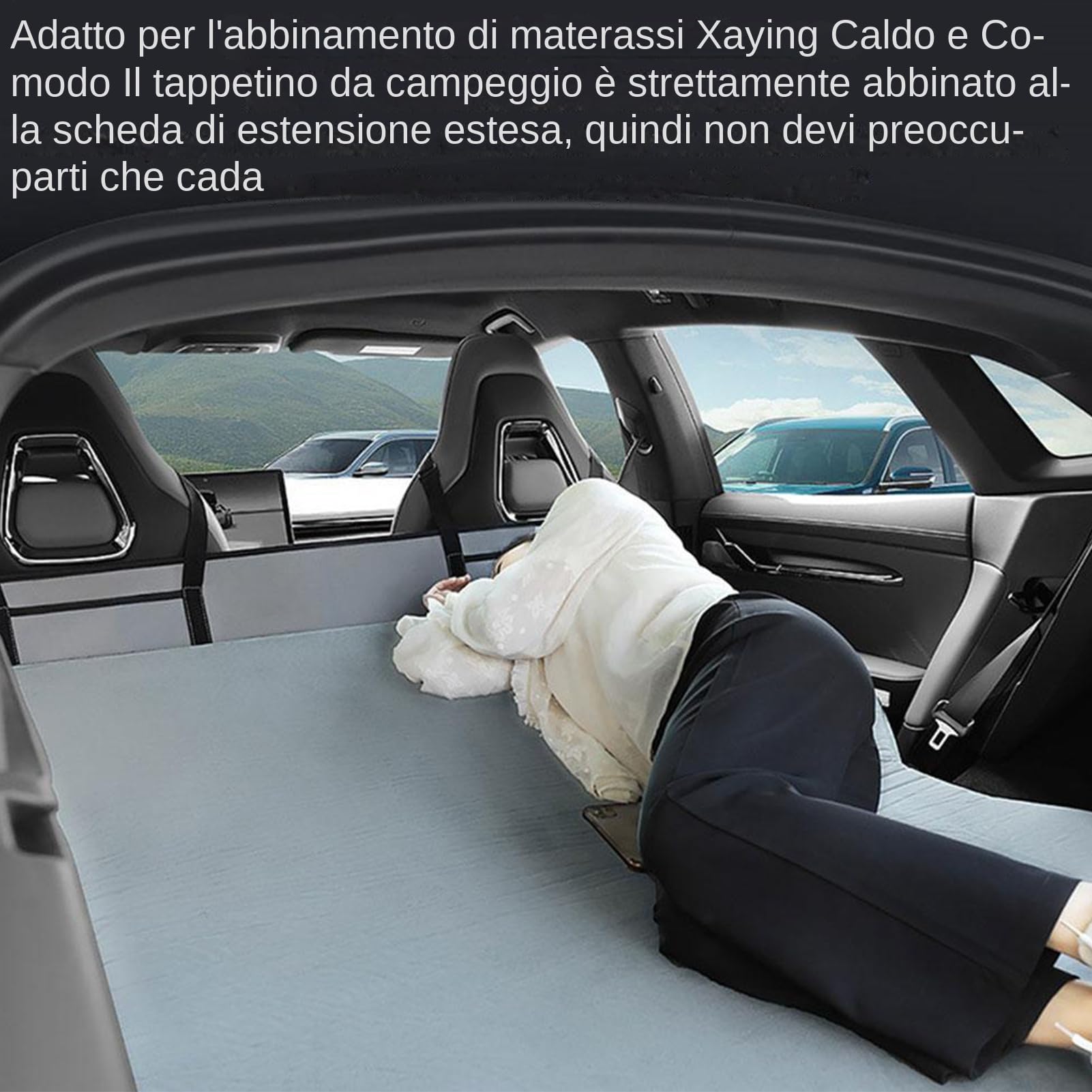 Generico Materasso Per In Auto Estensibile per Sedile Posteriore da Viaggio | Comoda Estensione per Materasso da Auto da Viaggio Avventure Outdoor e Campeggio