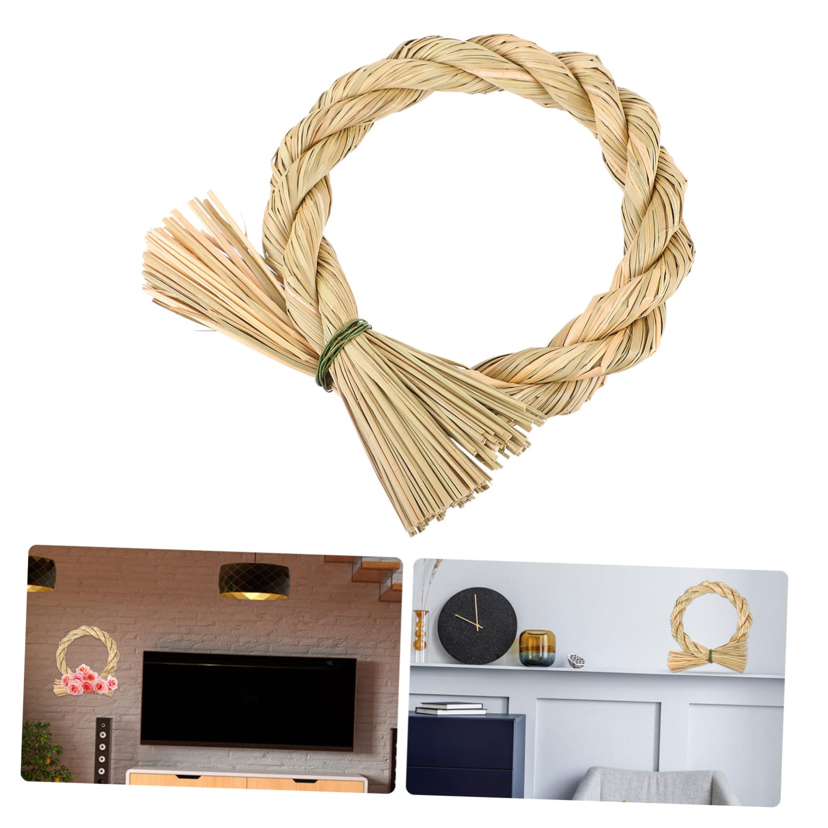 DECHOUS 3 STK Kranz Natürlich Girlande Aus Weinzweigen Weinkränze Zum Basteln Rankenring Aus Rattan Weihnachtsdeko Weingirlande Strohring-anhänger Festival- Japan Gras Haustür