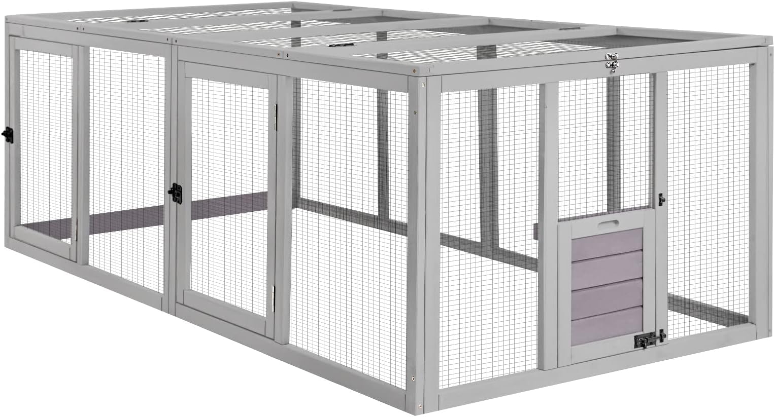 Aivituvin Chicken Coop Run Extension Rabbit Enclosure Outdoor Duck Playpen 20.73 ftยฒ