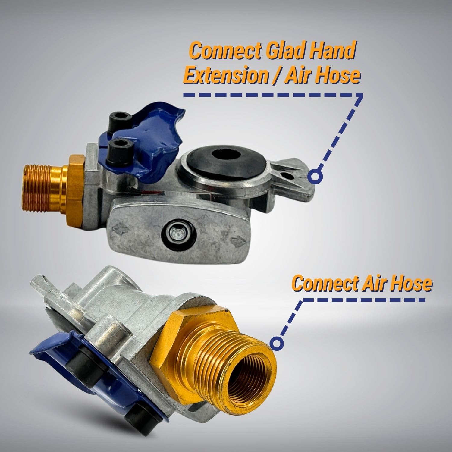 Amazon.com: TORQUE Service Gladhand Blue with Shut-Off Valve