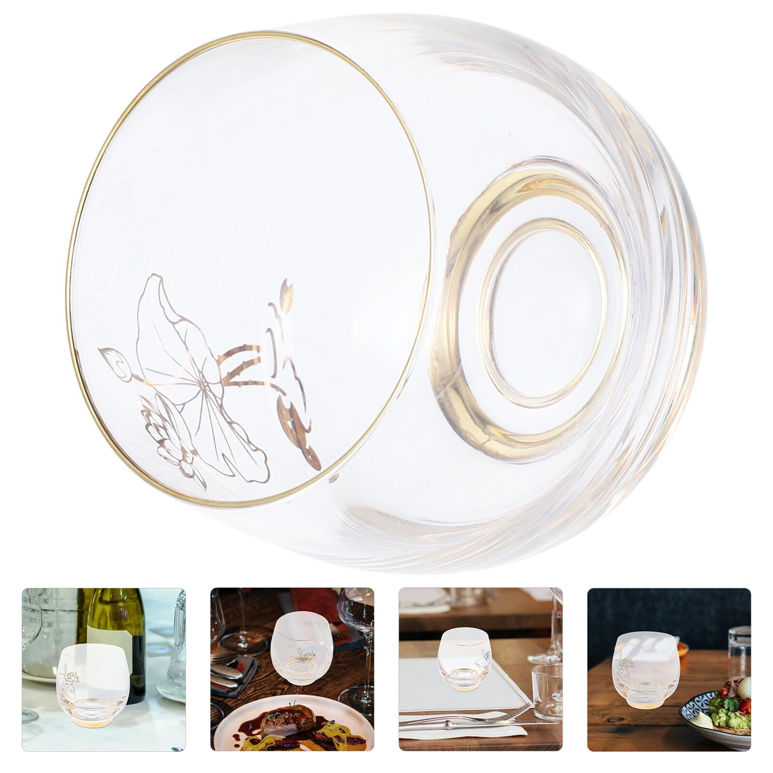 Gadpiparty Bicchiere in Vetro Decorato per Whisky e Tè Tazza da Bar e Casa Resistente e Versatile per Caffè Latte Acqua e Bevande per Uso Domestico e Professionale