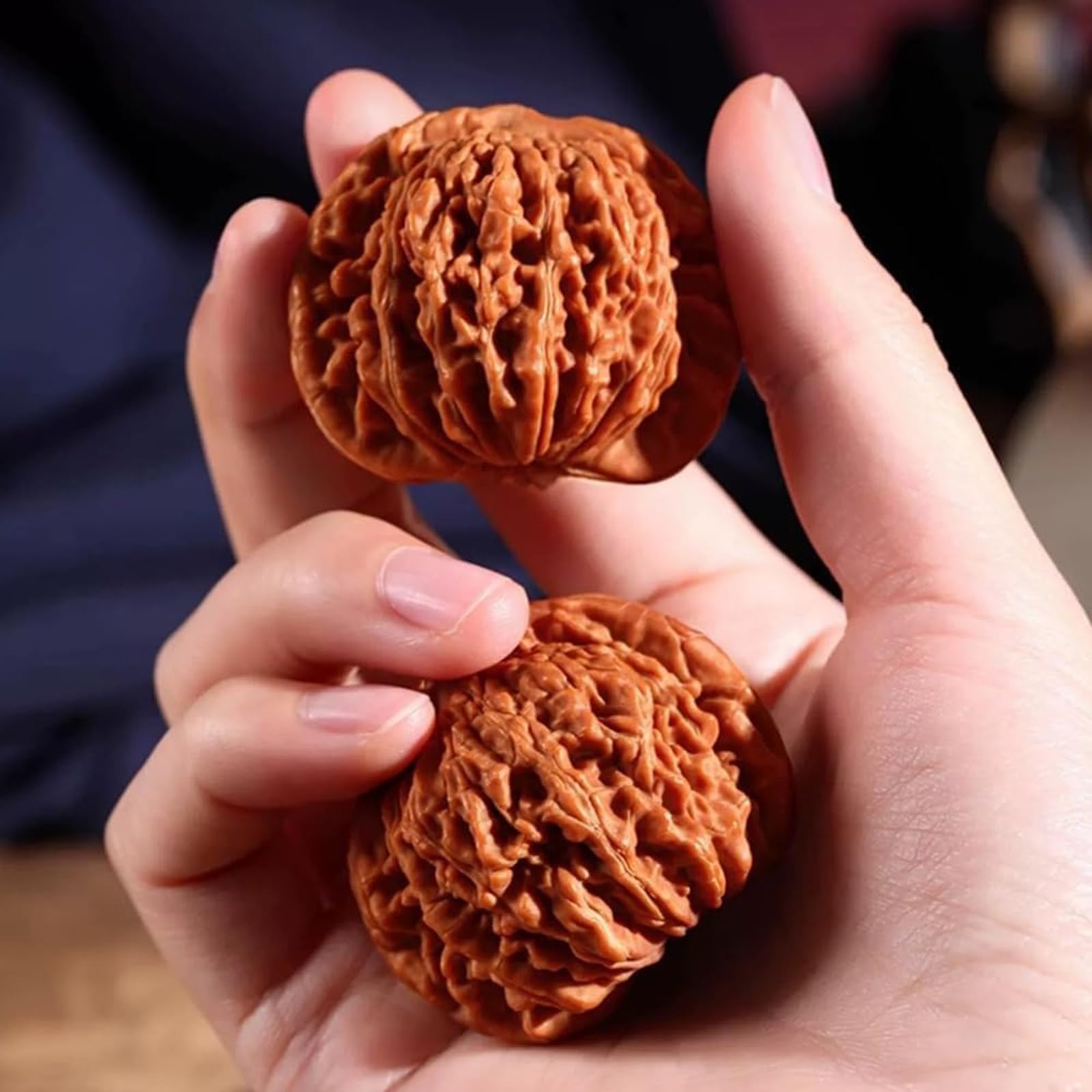 Nueces Wenwan de China naturales seleccionadas sin pulir color original coleccionables 38-39