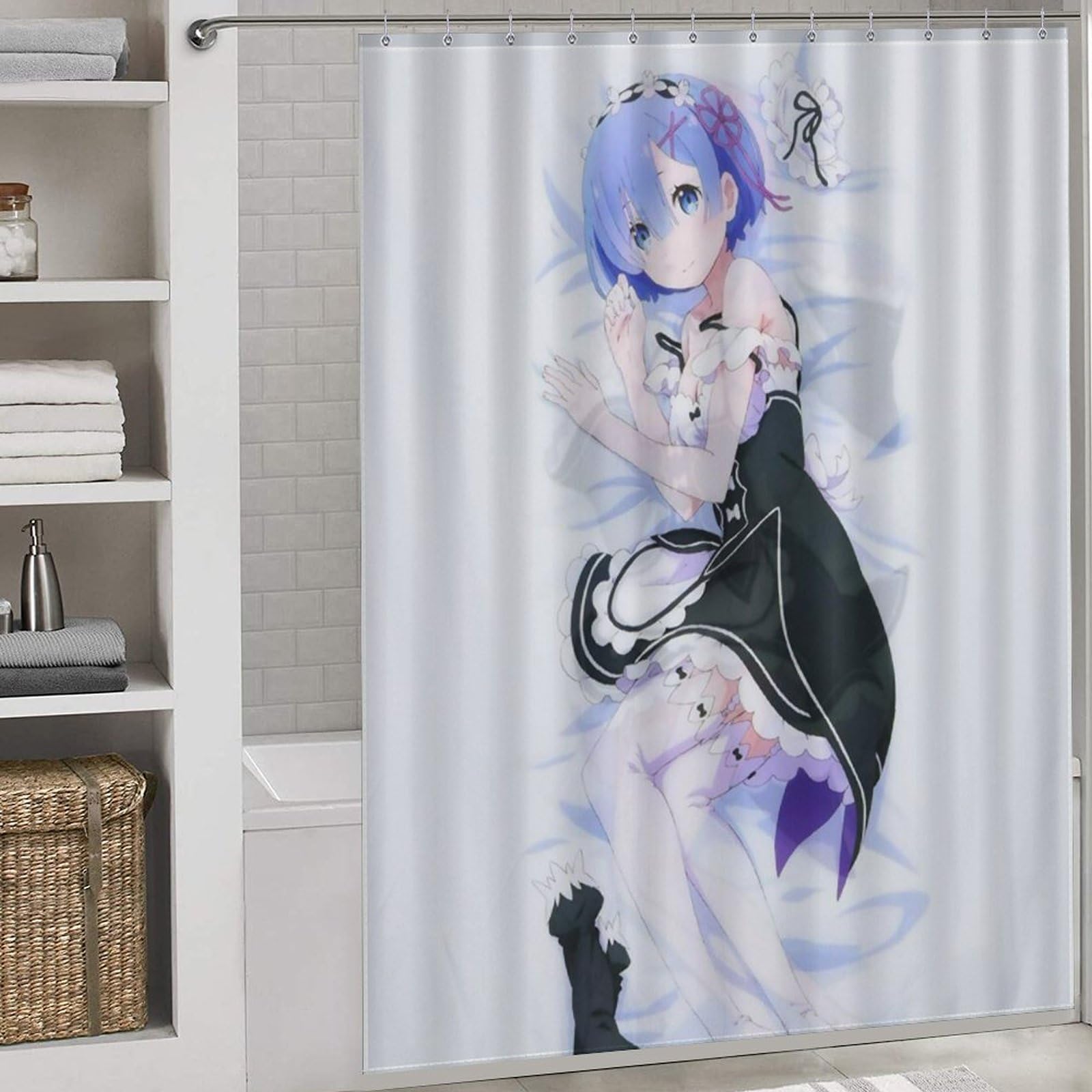 Amazon.co.jp: シャワーカーテン レム セクシーなアニメの女の子