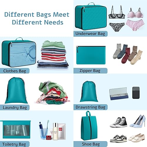 Miniatura 3 de Packing Cubes for Suitcases, Durable Packing Cubes for Travel, Foldable Suitcase Organizer Bags Set for Travel Accessories, Travel Bags Organizer