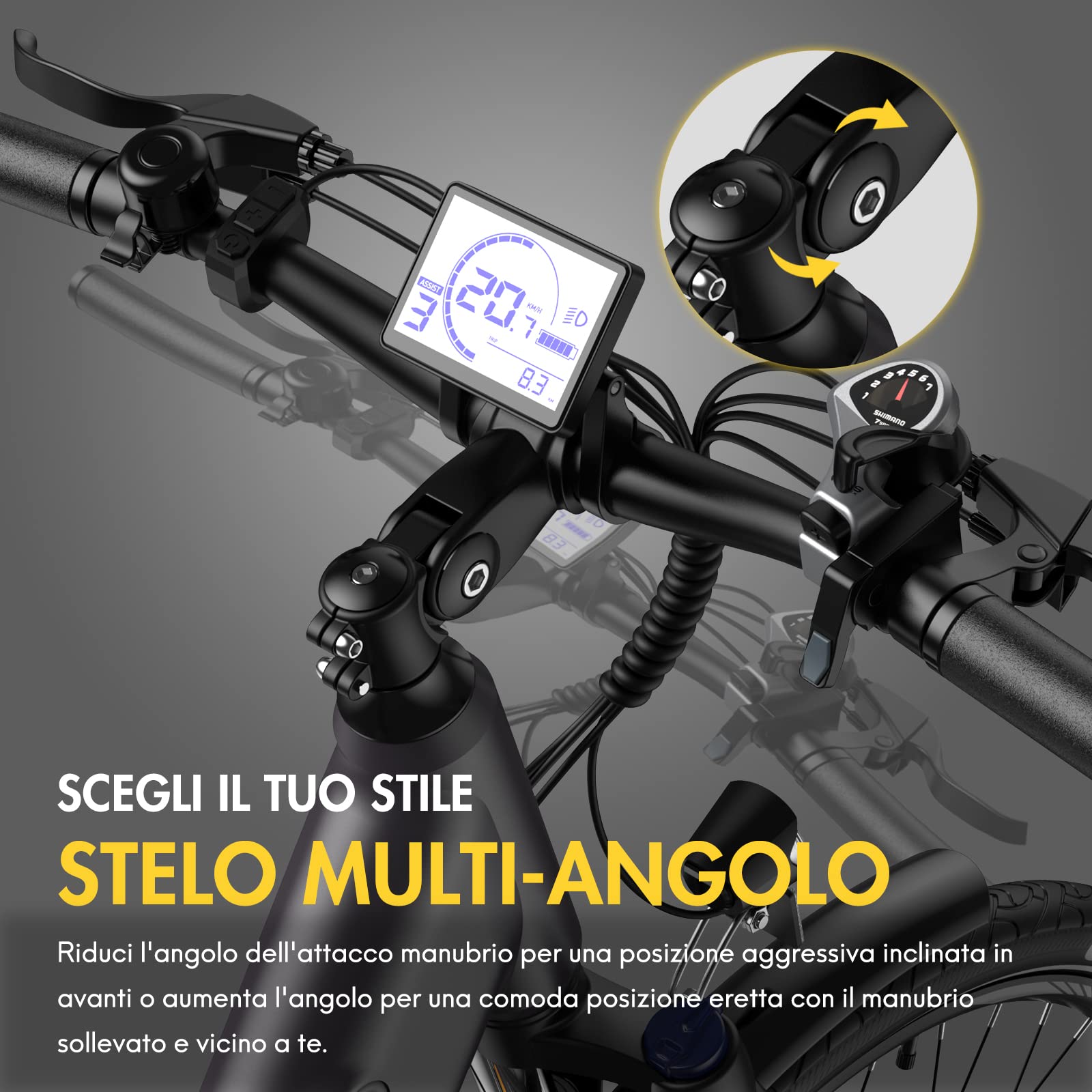 Fafrees Bicicletta elettrica F28 PRO, bici elettrica urbana da 27,5", motore da 250 W, batteria rimovibile da 14,5 Ah/522 Wh, ebike da donna e uomo