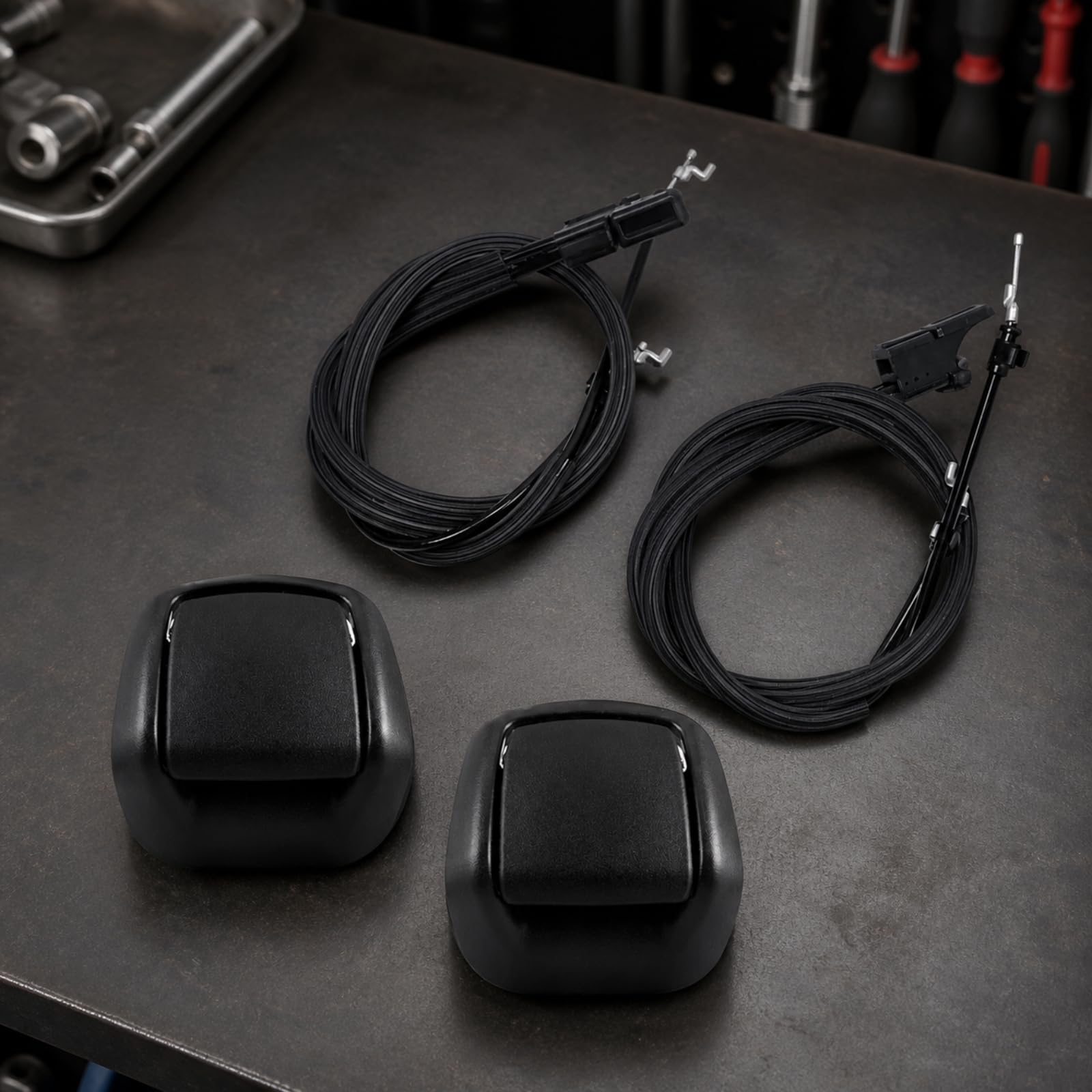 Ronyme 4 Pezzi Kit Ricambio Regolazione Sedile Veicolo di Riferimento MK6 Facile da Installare Kit di Ricambio con Maniglia e Cavo Controllo a Montaggio