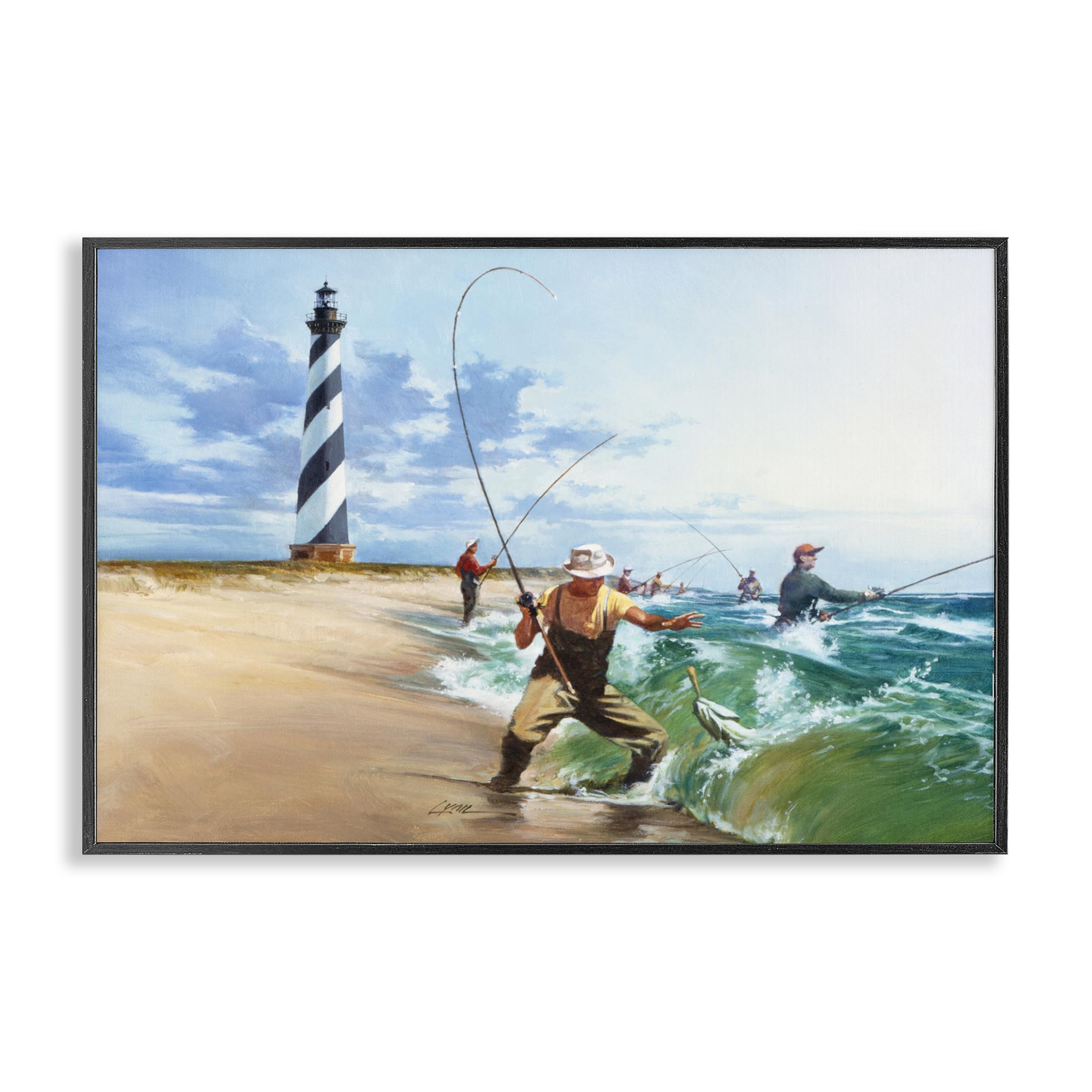 'Cape Hatteras Fishermen'| Framed Giclee Art