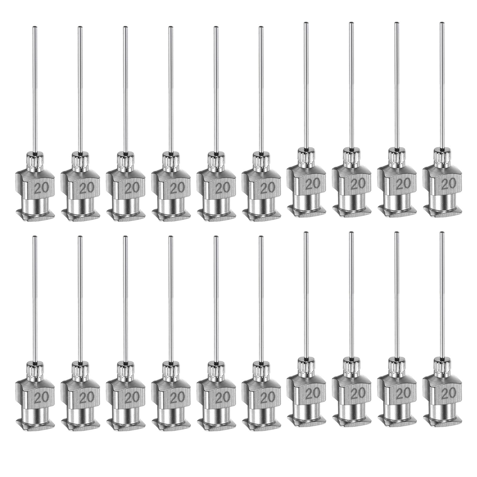 HARFINGTON 20pcs 18Gauge Stainless Steel Dispensing Needles, 1" All Metal Glue Needle Tube Blunt Tips Luer Lock for Thick Liquids, Ink, Glue, Lab Use — Amazon image 23