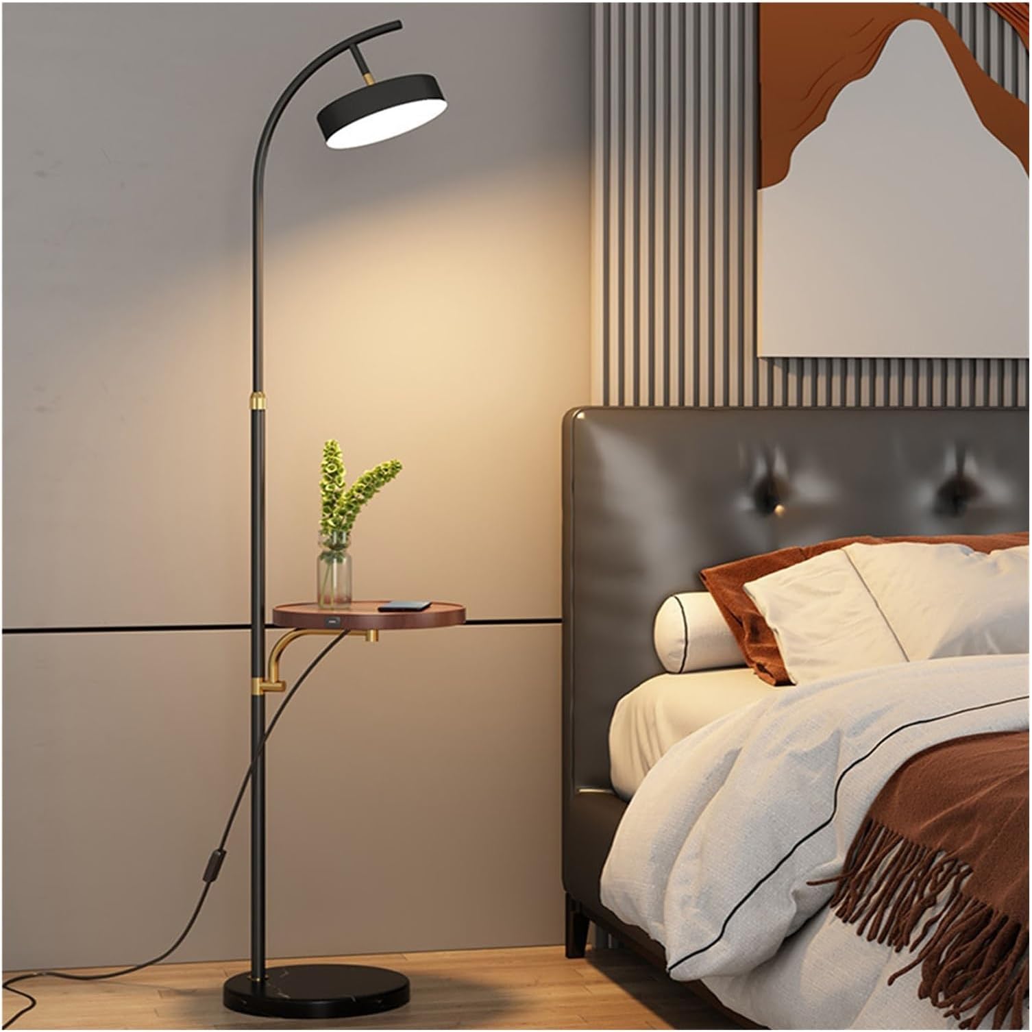GraceGlow Lampe Extension De Cils Lampadaire LED, Pliable Lampe