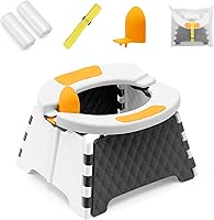 Vista 11 de Asiento de entrenamiento portátil para niños pequeños, inodoro plegable para niños, inodoro plegable para niños, orinal de viaje para automóvil