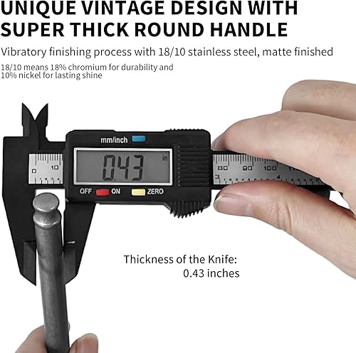 Miniatura 5 de Juego de cubiertos de acero inoxidable 1810, acabado mate, vintage, 20 piezas, servicio para 4