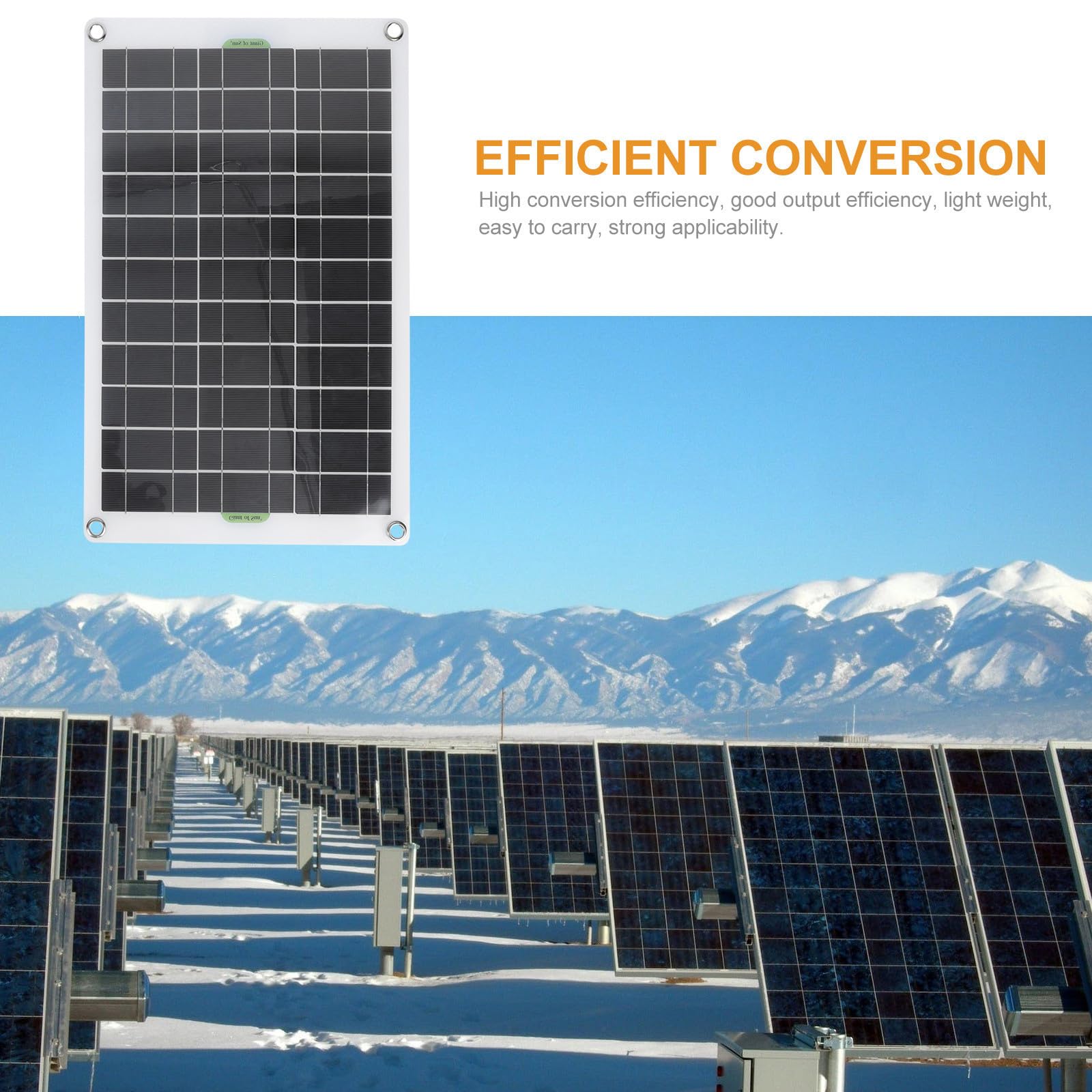 Kit Pannello Solare in Polietilene 36 Celle 20w per Camper | Carica 12v, Alta Efficienza, Facile da Trasportare, per Campeggio e Impianti Stradali