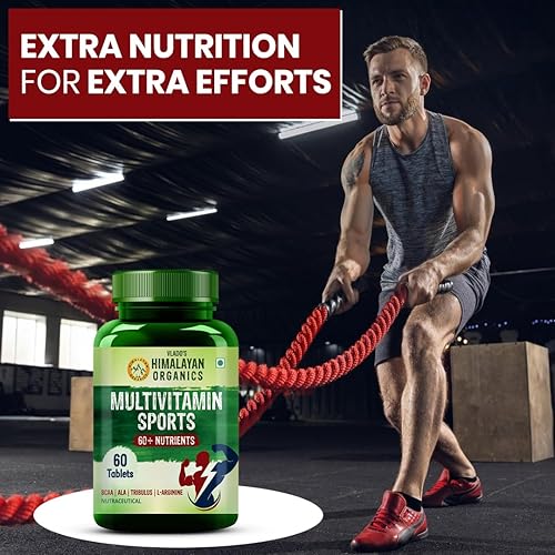 Miniatura 7 de Himalayan Organics Organics Multivitamínico deportivo con más de 60 nutrientes  Vitamina B1, B2, B3, B5, B6, B12, A, E, C, D, K, biotina, calcio,