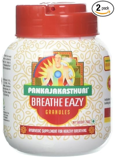 2 X Pankajakasthuri Breathe Eazy Granules Weezing, Asthma 200g X 2= Net.400g