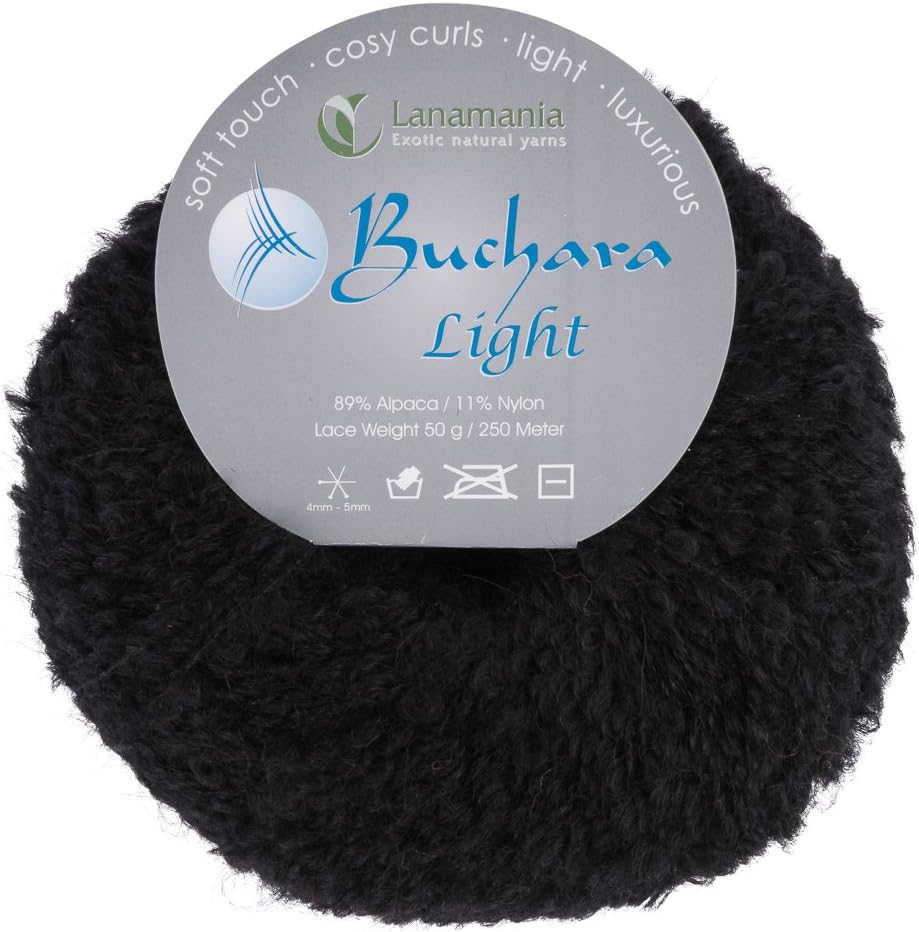 Lanamania Buchara Light Black, alpaca